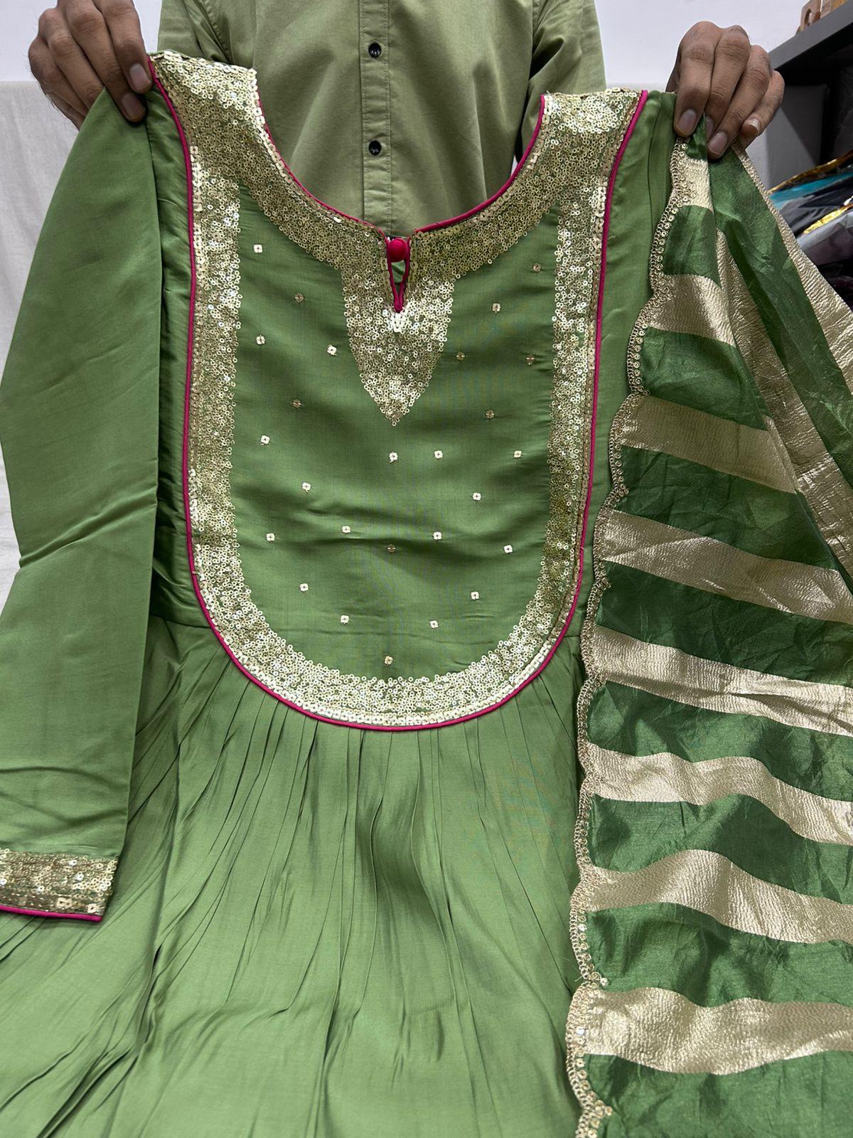 Heavy Fully Stitched Suit Set with Embroidery & Dupatta | The Royal Festival Premium Collection