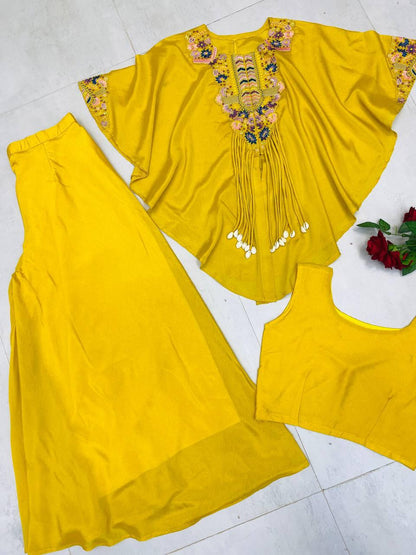 Trendy Indo Western 3-Piece Set with Sequence Embroidered Work | Elegant Party Wear Outfit