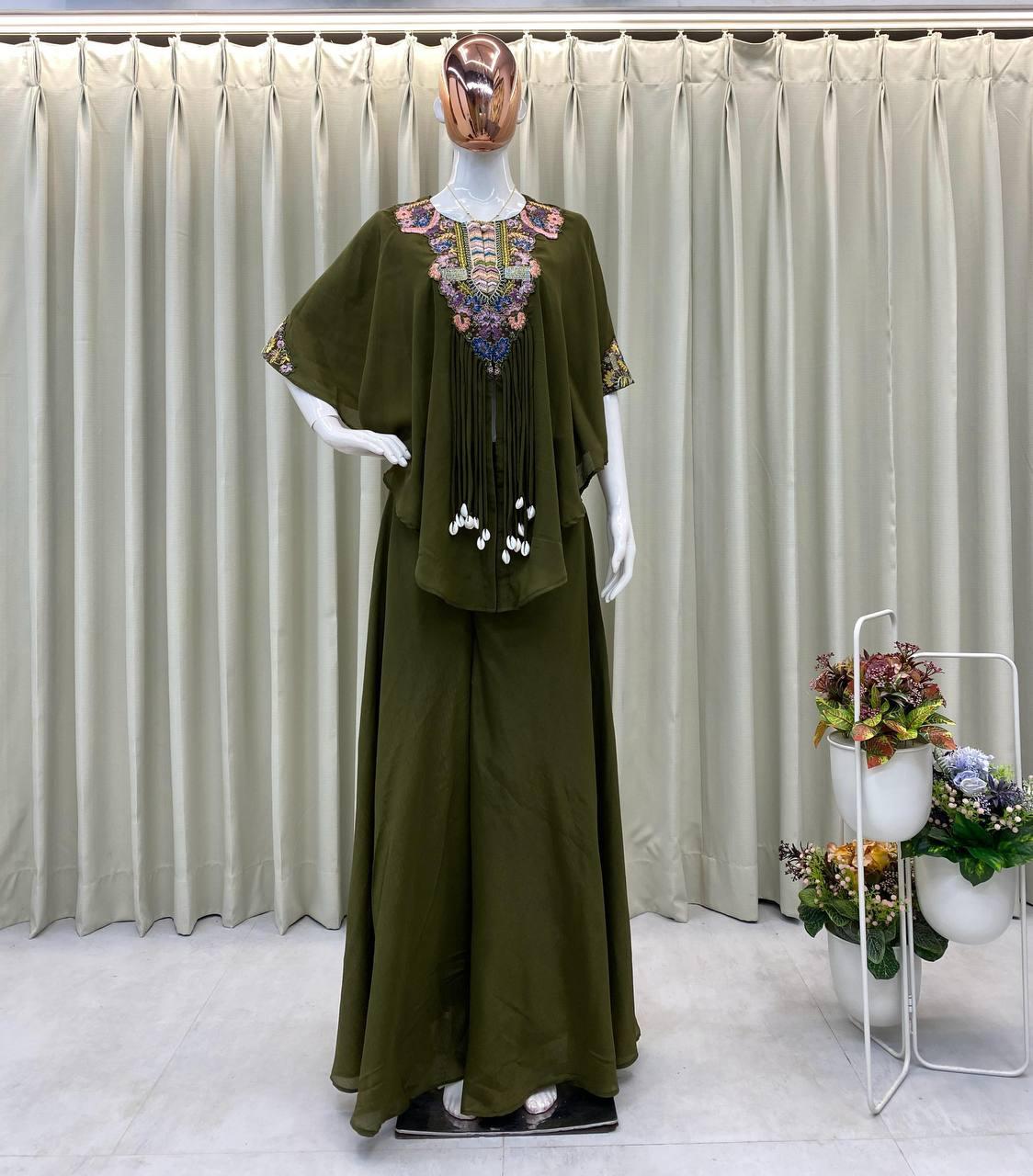 Trendy Indo Western 3-Piece Set with Sequence Embroidered Work | Elegant Party Wear Outfit