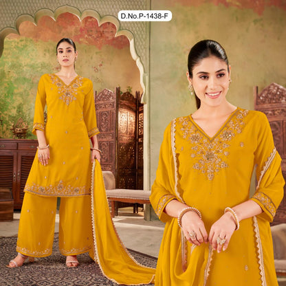 Georgette Sharara Set with Heavy Embroidery Kurti, Dupatta & Stylish Party Wear Outfit