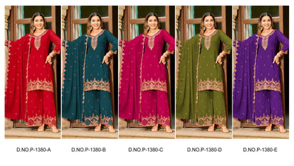 Luxury Georgette Sharara Set | Heavy Embroidery Kurti | Dupatta & Sharara